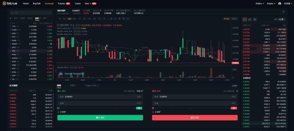 bitrueでXDCを購入
