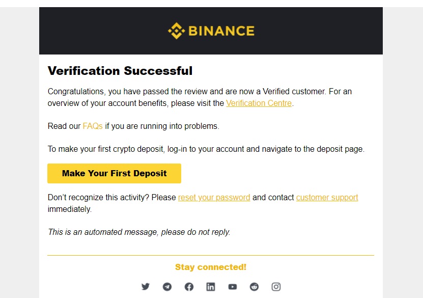 Binanceの口座開設