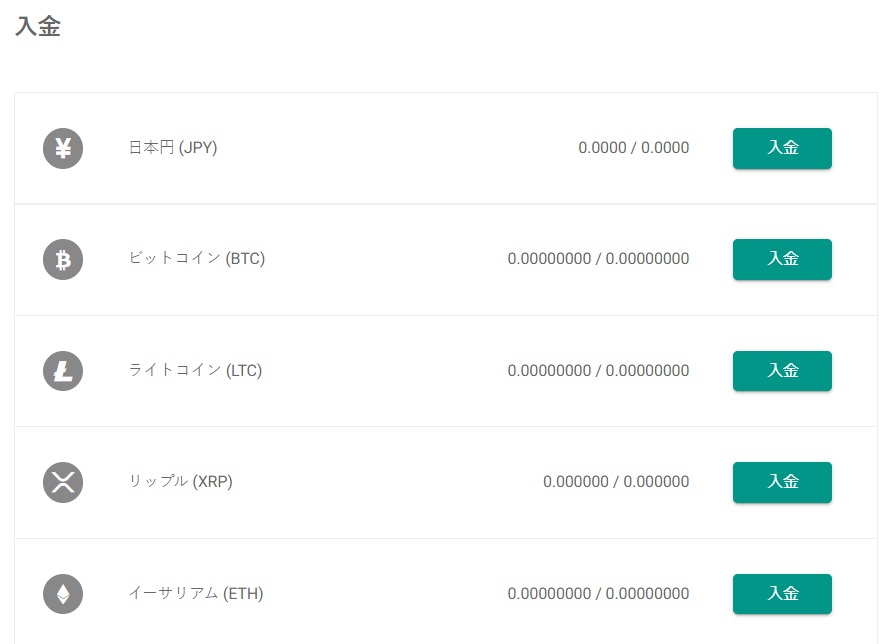 bitbankで入金